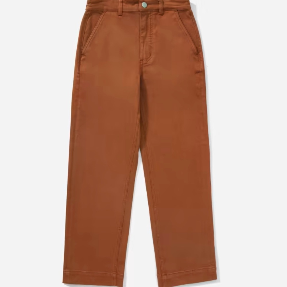 Everlane Straight Leg crop in Coca Brown size 4